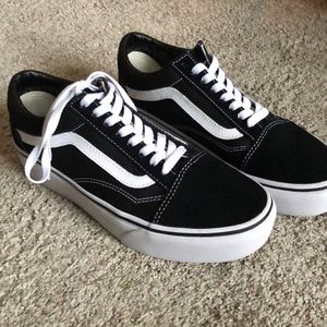 Black platform vans